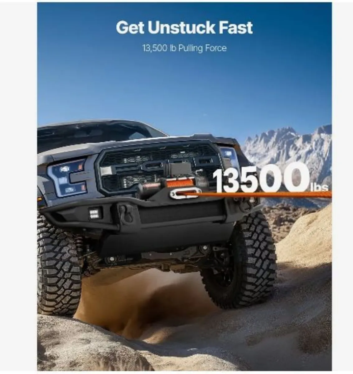 Electric Winch Truck 6123.5 kg Synthetic Rope - Image 3