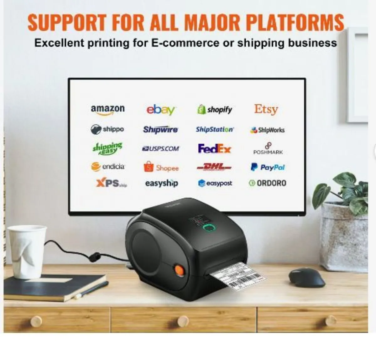 Thermal Label Printer, 300DPI for 4x6 Mailing - Image 1