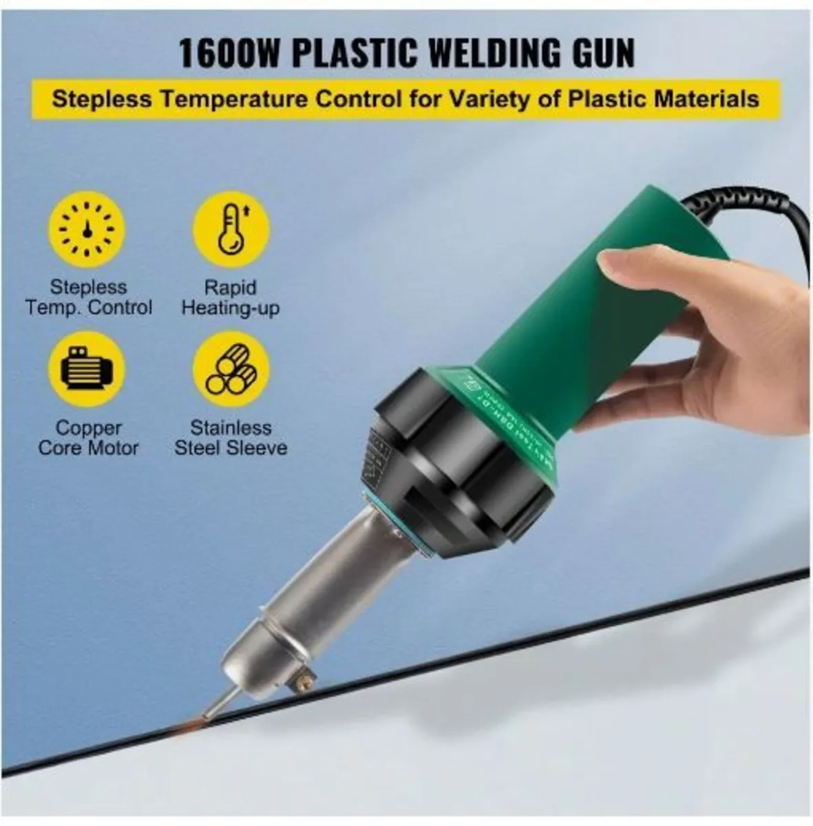 Roofing Welder, 8 Pcs PVC Welding Gun, 1600W - Image 4