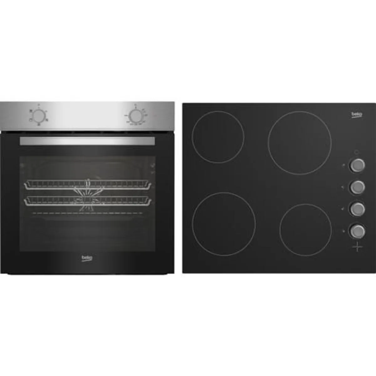 BEKO FAN OVEN AND CERAMIC HOB PACK