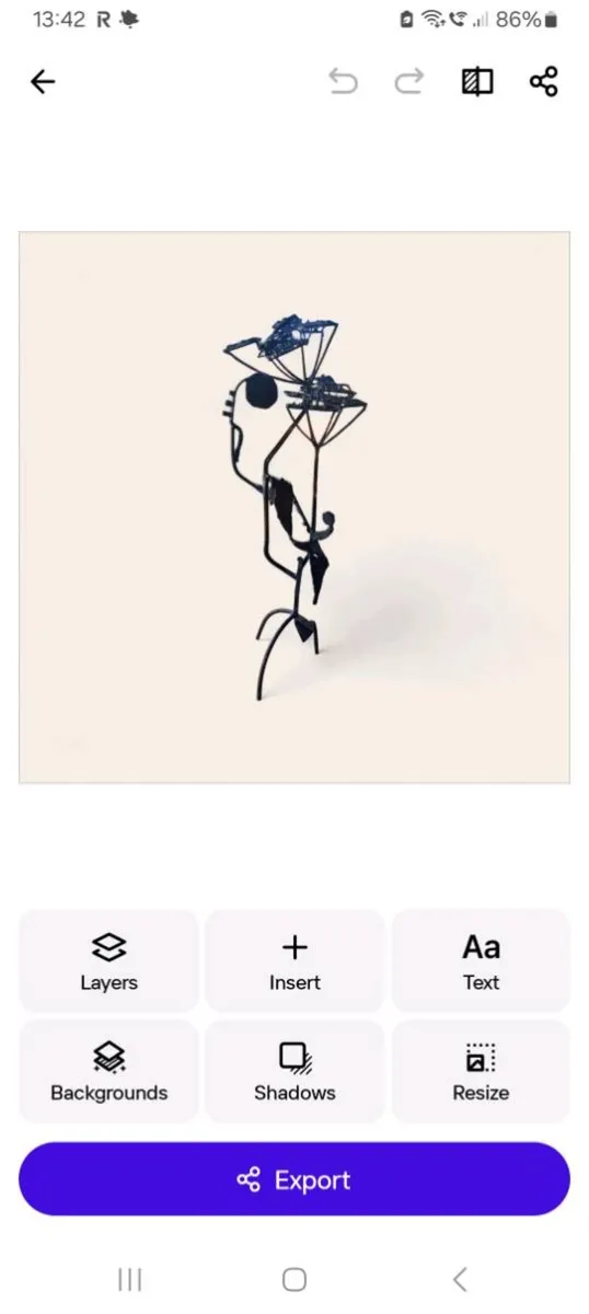 Brutalist metal sculpture, artist unknown, D18 - Image 4