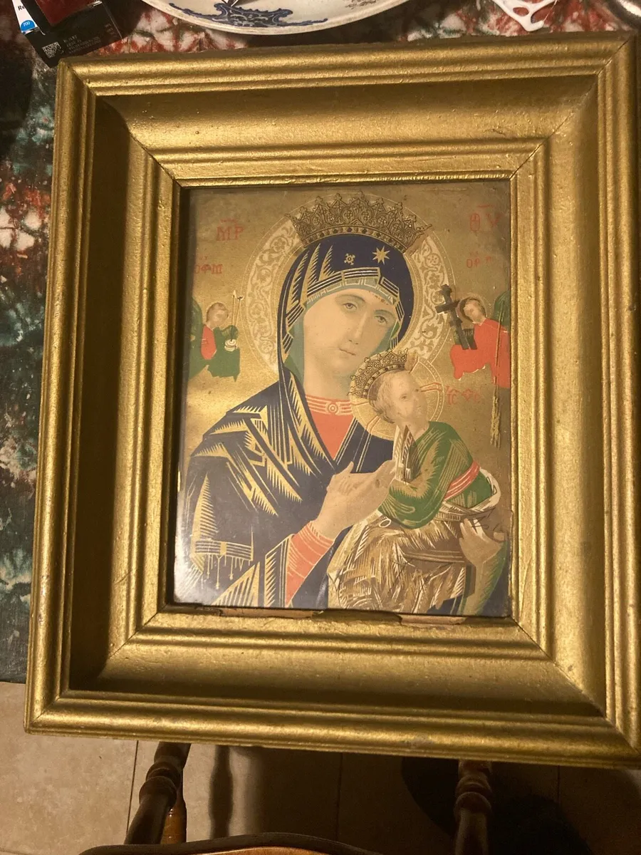 Victorian Virgin Mary picture free postage