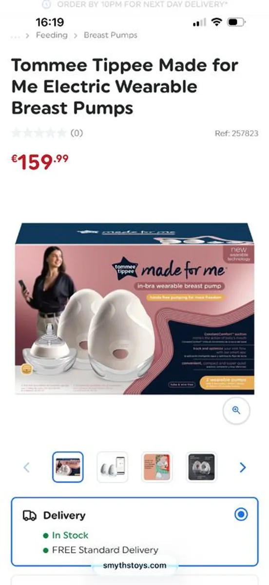 Tommee Tippee Made for me wearable double electric breast pump - Image 1