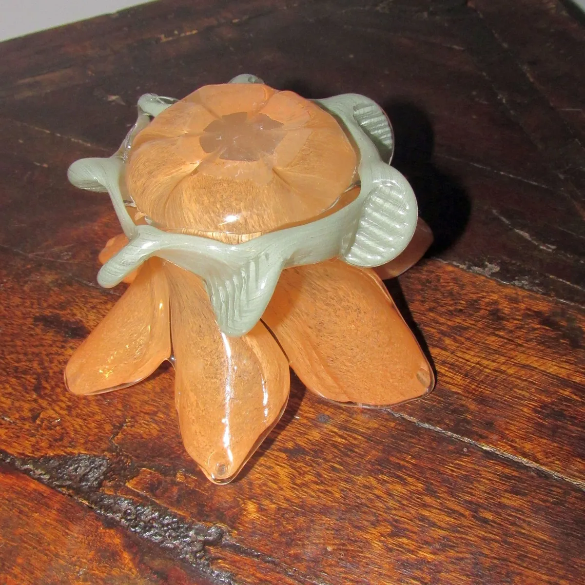 Venetian Murano Style Art Glass Candle Holder - Image 3