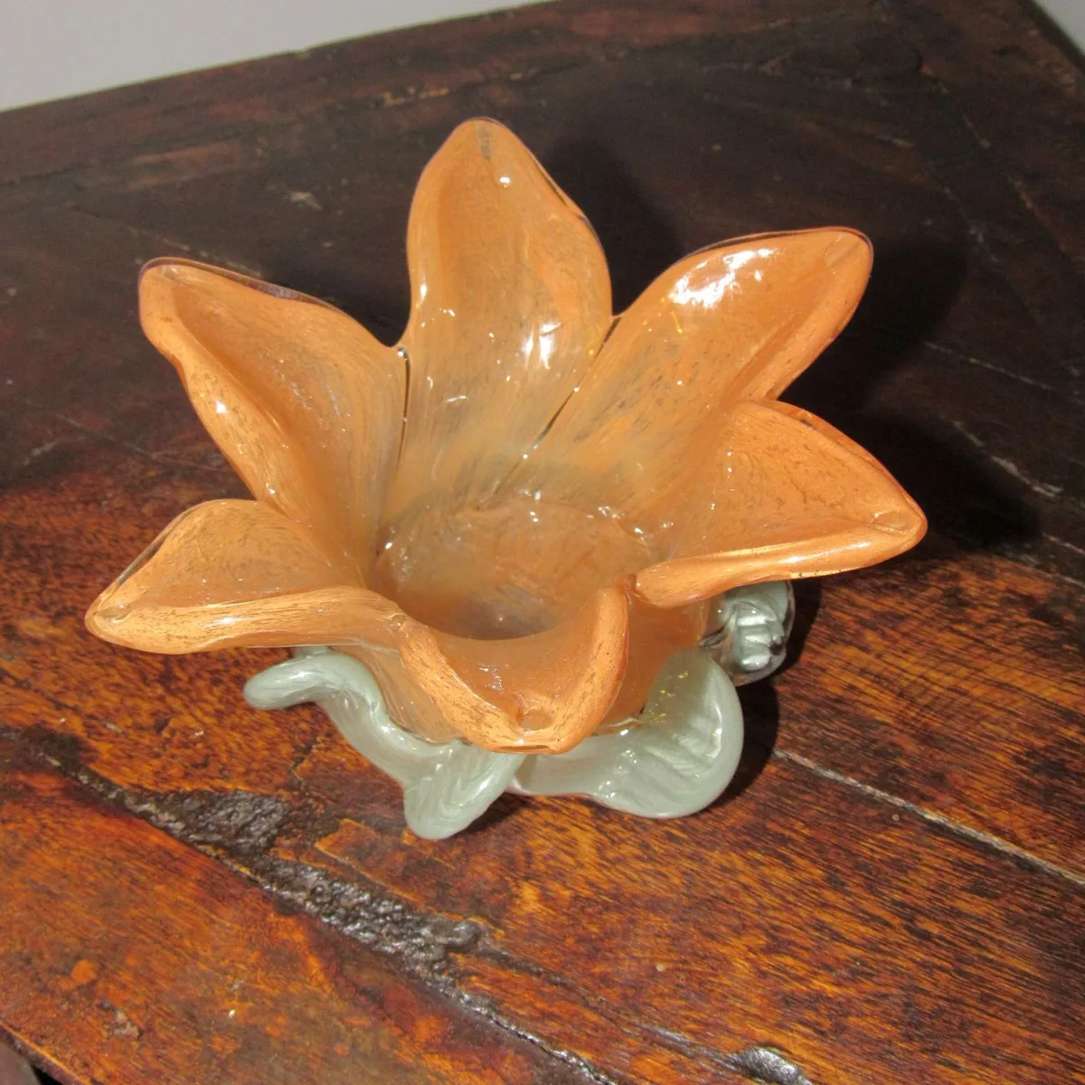 Venetian Murano Style Art Glass Candle Holder - Image 4