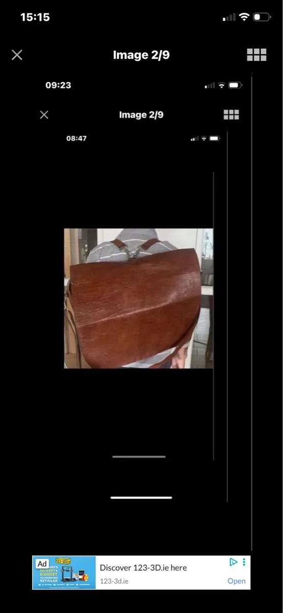 Extra Large leather messenger Bag - Image 2