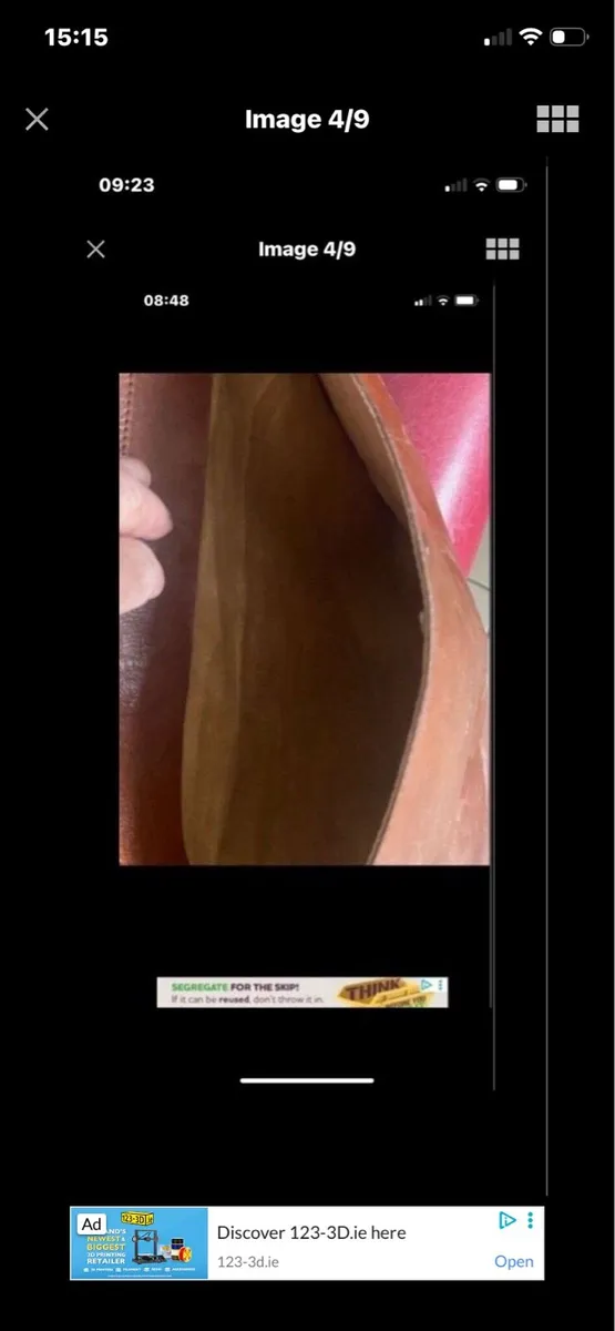 Extra Large leather messenger Bag - Image 4