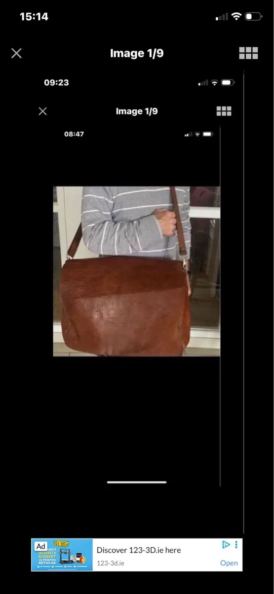 Extra Large leather messenger Bag - Image 1