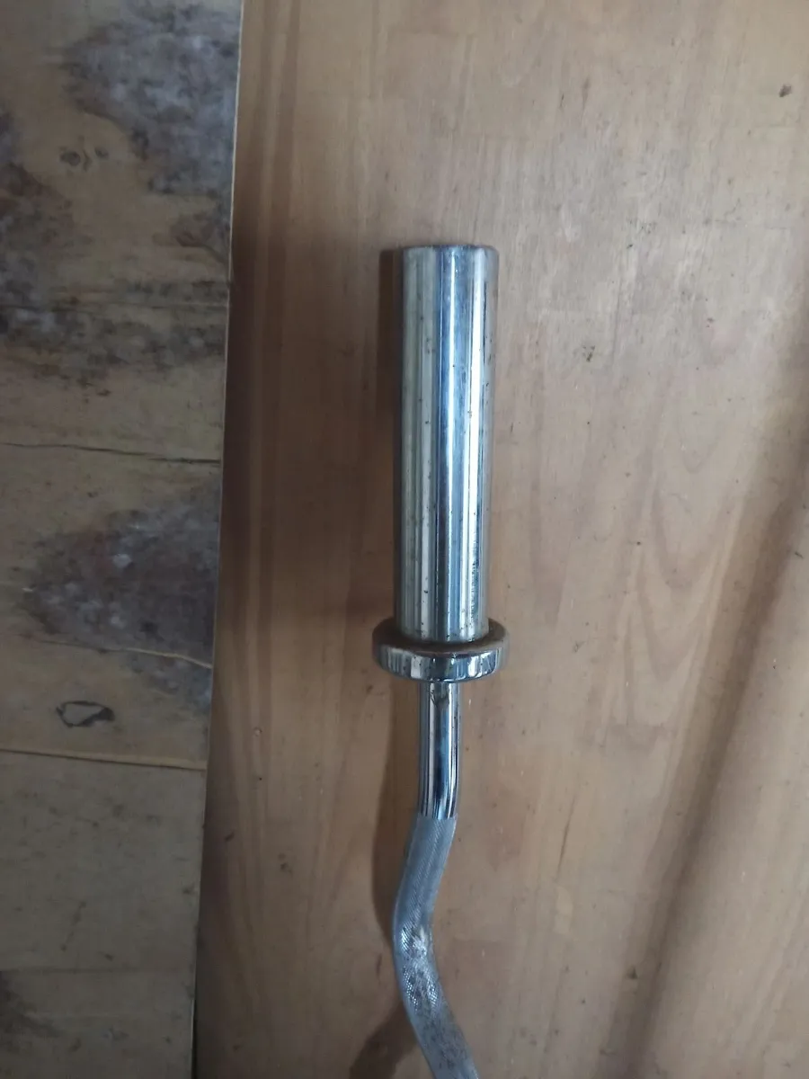 Olympic Barbell and Olympic curl bar - Image 3