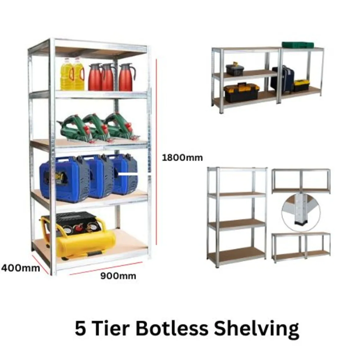 Flat packed shelving ideal for garage / house - Image 3