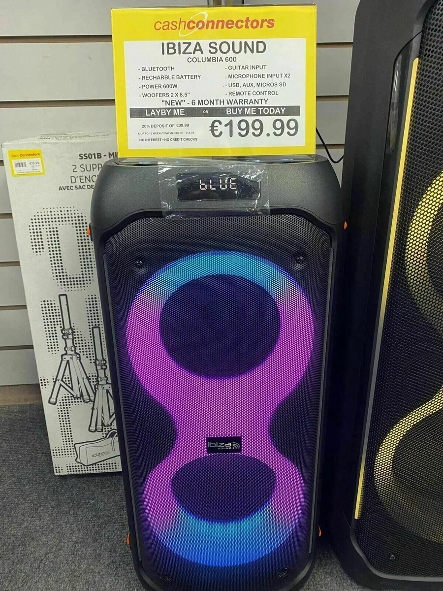 Ibiza Columba 600W Portable BT Boombox NEW - Image 2