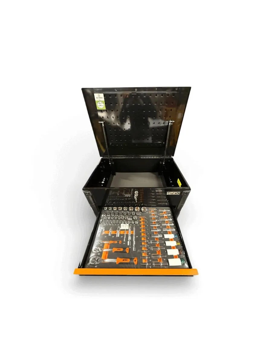Apex 7 Drawer Tool Chest with Tools Black & Orange - Image 2