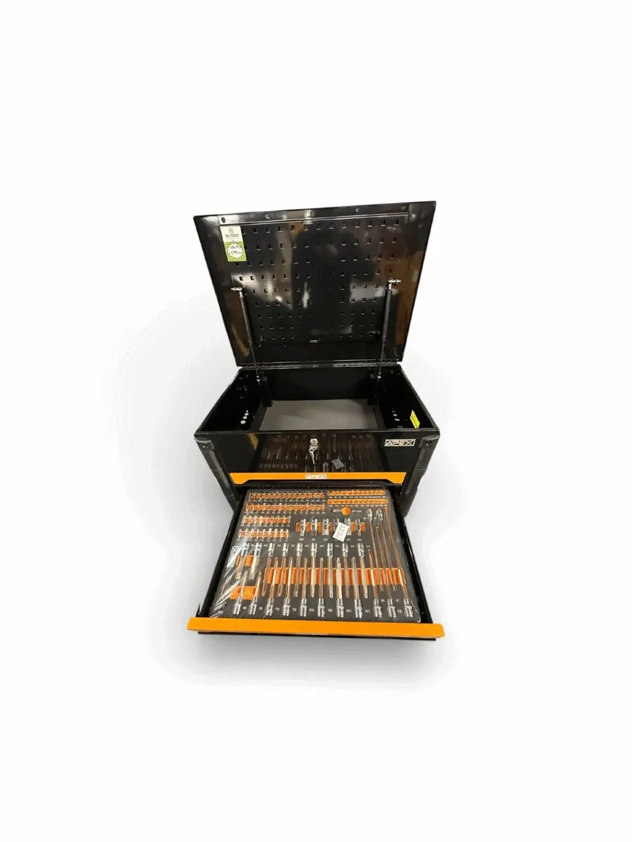 Apex 7 Drawer Tool Chest with Tools Black & Orange - Image 3