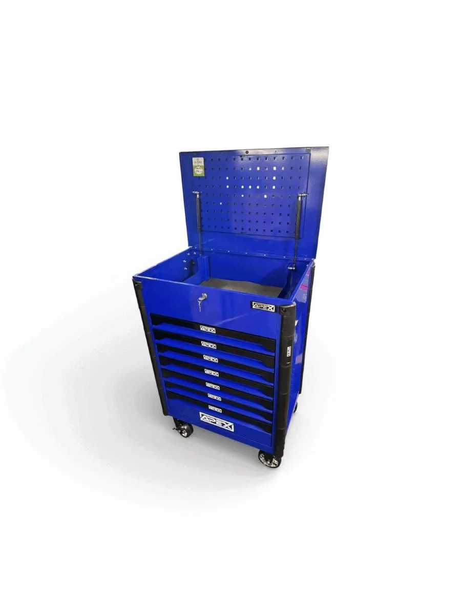 Apex 7 Drawer Tool Chest with Tools (Black & Blue) - Image 1
