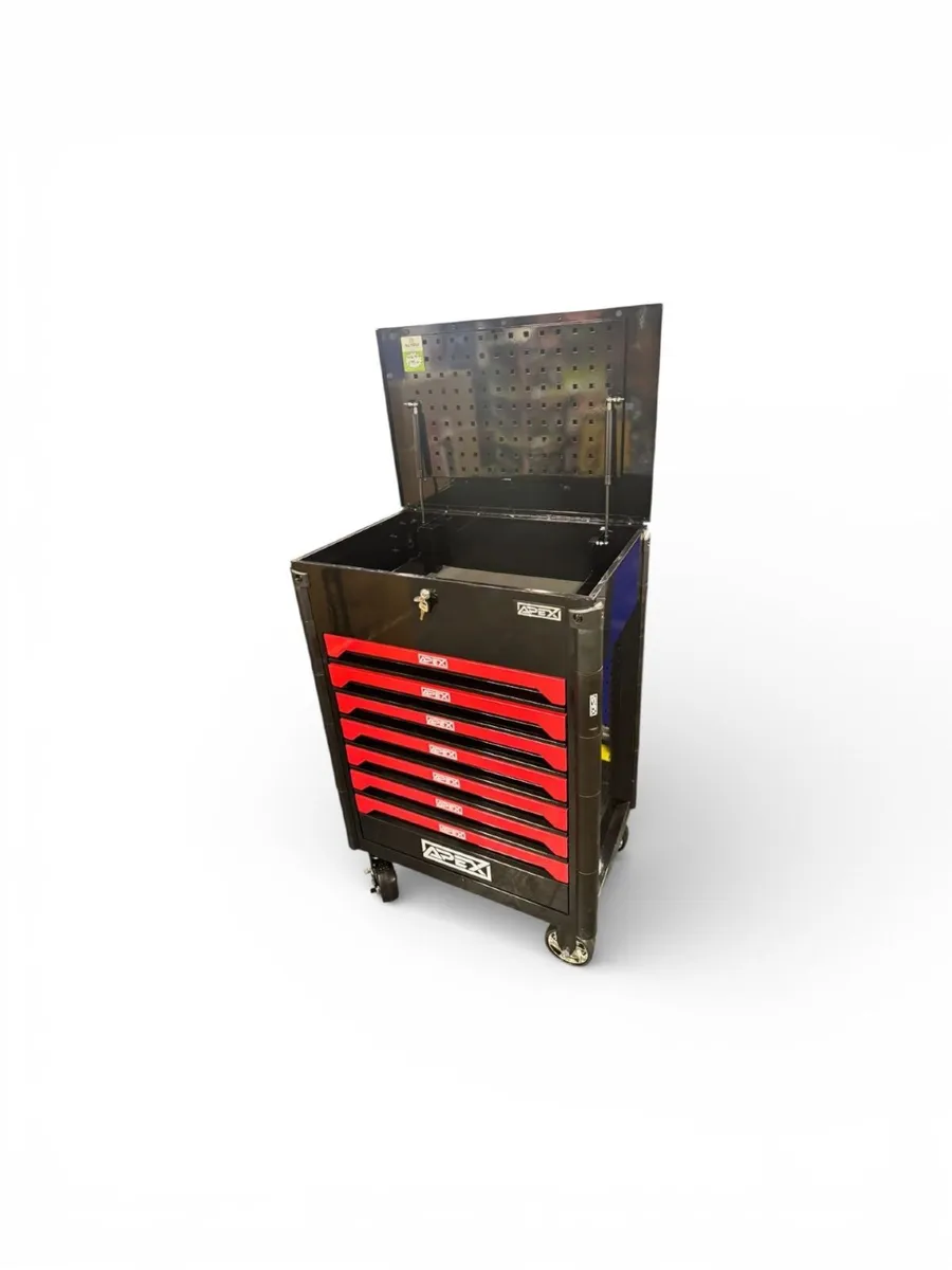 Apex 7 Drawer Tool Chest with Tools (Black & Red) - Image 1