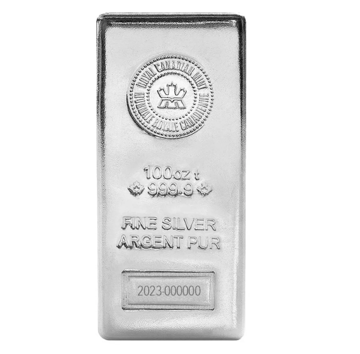Royal canadian mint 100oz silver bar