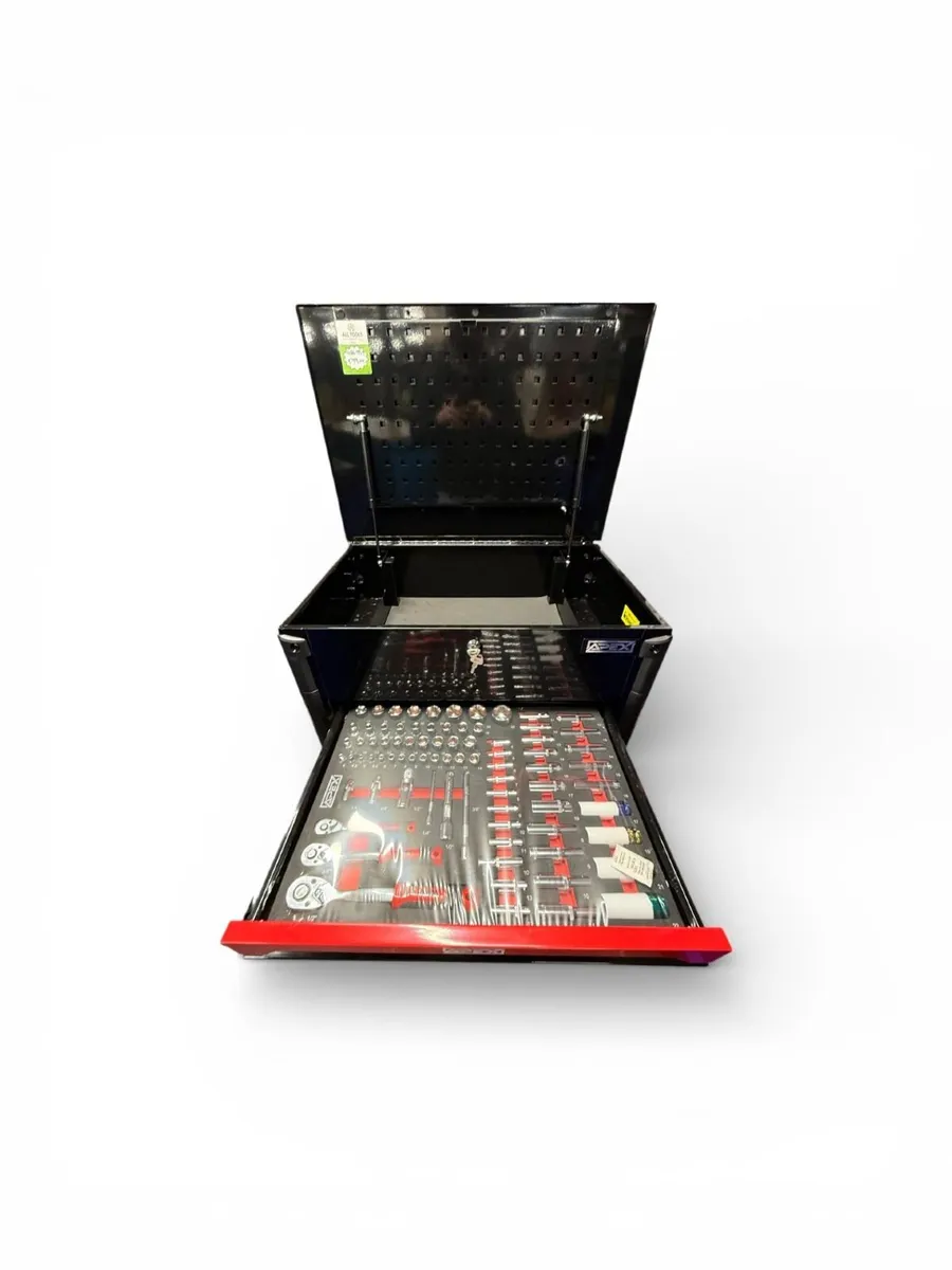 Apex 7 Drawer Tool Chest with Tools (Black & Red) - Image 2