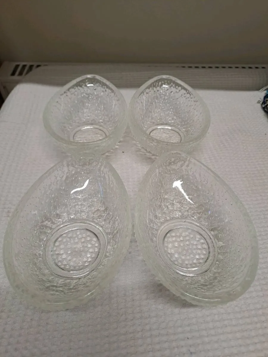 Vintage 1960s Prawn Avocado Cocktail Glass Bowls - Image 2