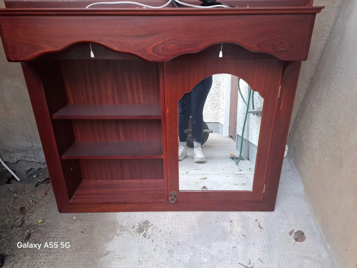 Mahogany bathroom cabinet - Image 2