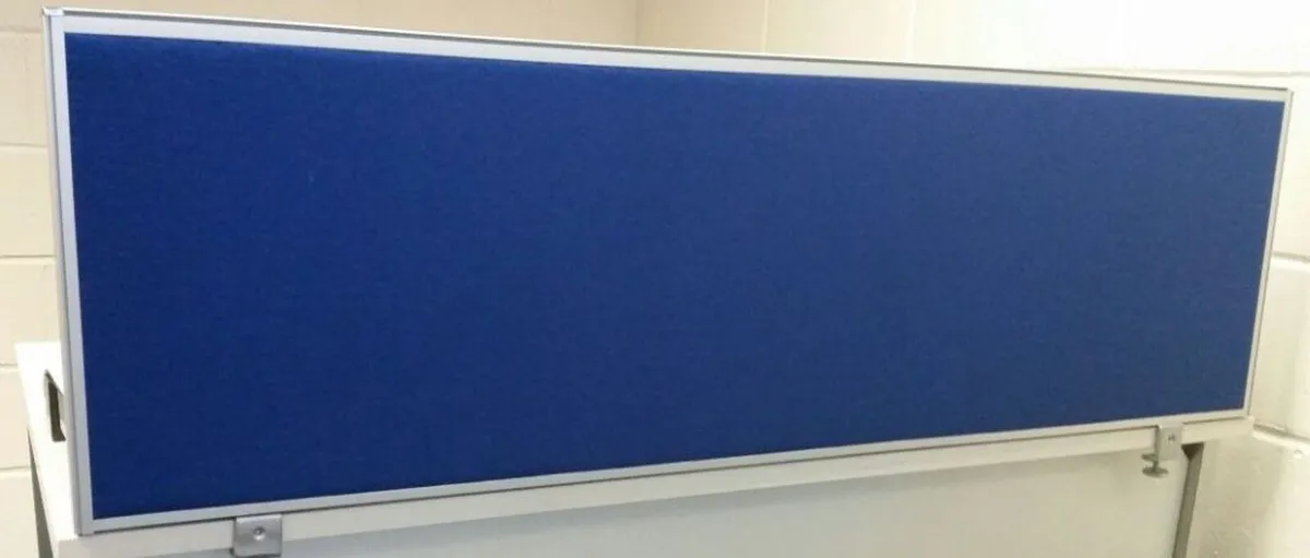 Desk mounted fabric upholstered screens - Image 2