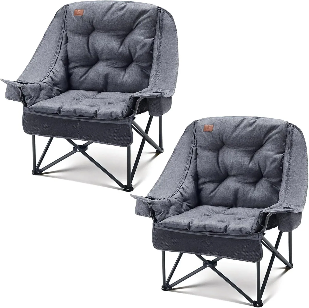 2-in-1 Oversized Camping Chair Heavy Duty Folding - Image 1