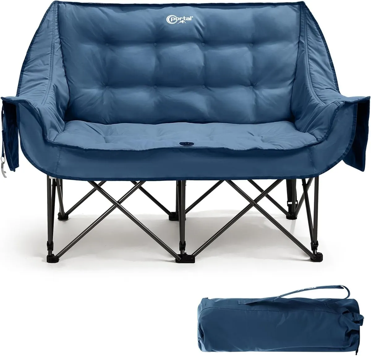 Double Camping Chair Padded Folding Sofa for - Image 1