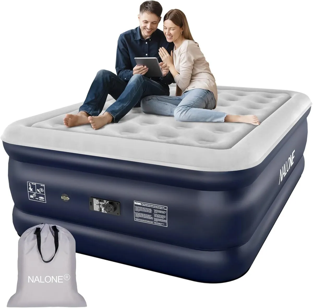 Air bed Double Inflatable mattress with Built in - Image 1
