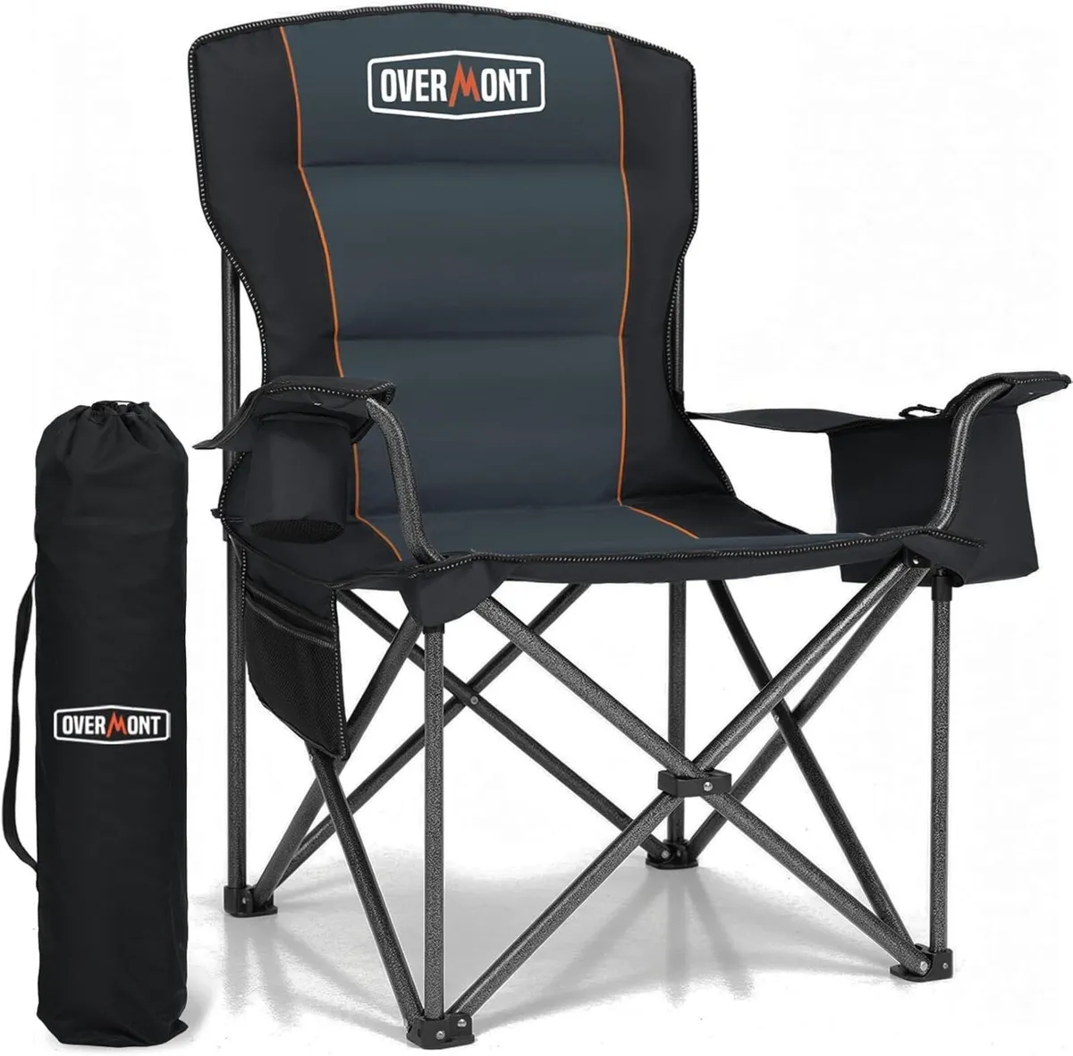 204kg Oversized Camping Folding Chair for Adults - Image 1