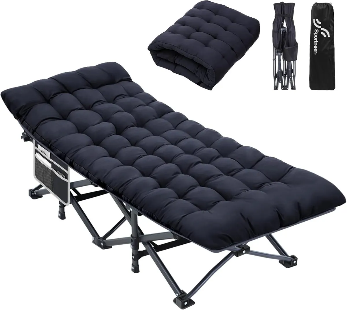 Camp Beds for Adults with 1.5 Thick Mattress - Image 1