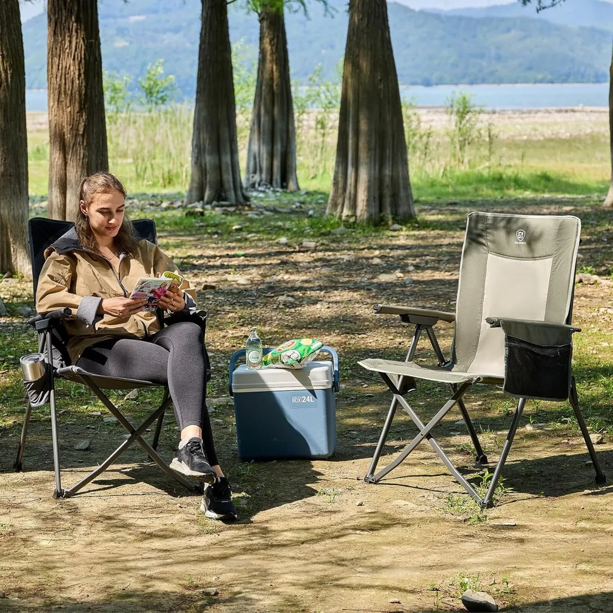 Luxury Camping Chair Folding for Adults Set of 2 - Image 2