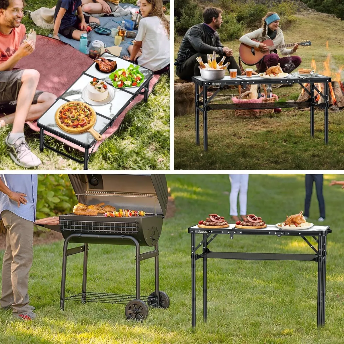 Folding Camping Table Aluminum Small 3 Adjustable - Image 4