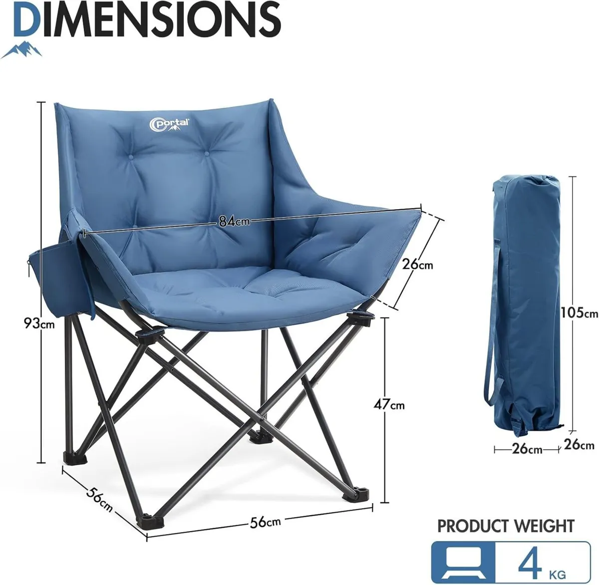 Comfy Camping Chair for Adults Deluxe Padded Tub - Image 3