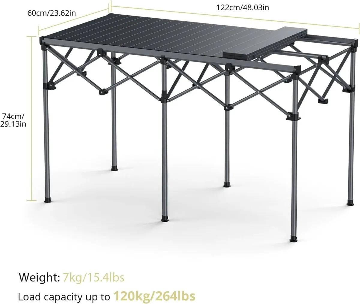 Heavy-Duty Camping Table 48” x 23.6” Large Roll - Image 3