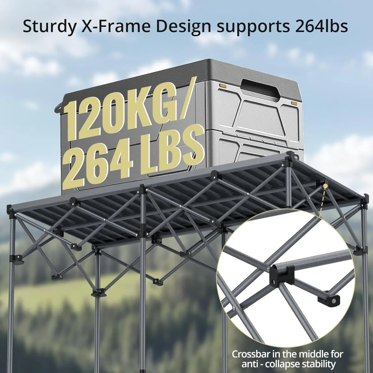 Heavy-Duty Camping Table 48” x 23.6” Large Roll - Image 4