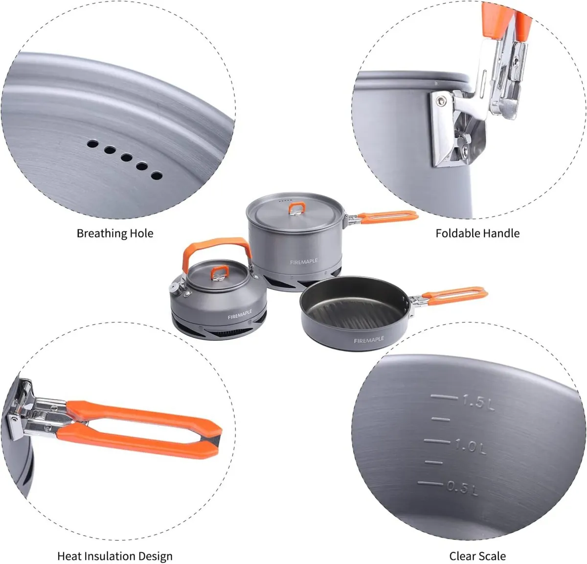 Feast Heat Exchanger Set Compact Camping Cookware - Image 3