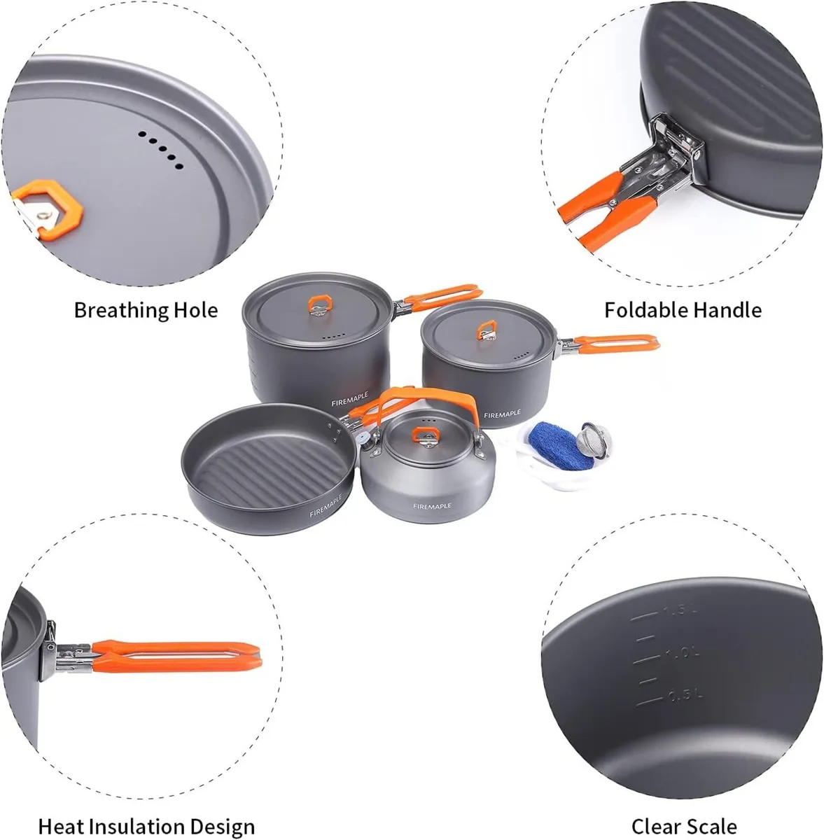 Feast 4 Camping Cookware Set Outdoor Cooking kit - Image 3