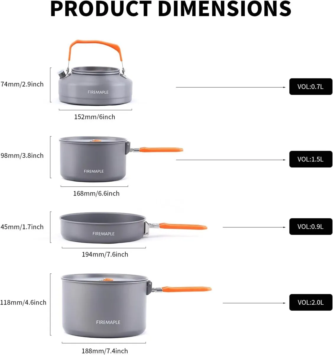 Feast 4 Camping Cookware Set Outdoor Cooking kit - Image 2