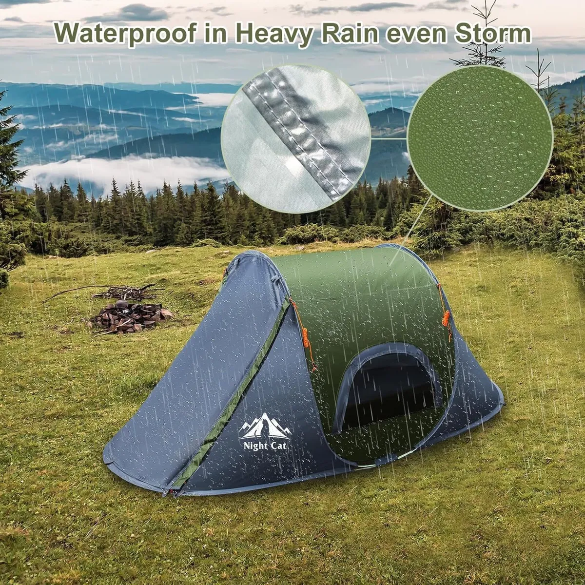 Pop Up Tent 1 Person: Waterproof Camping Easy - Image 4
