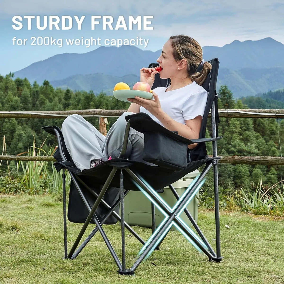 Camping Chairs for Adults Heavy Duty 200kg - Image 4