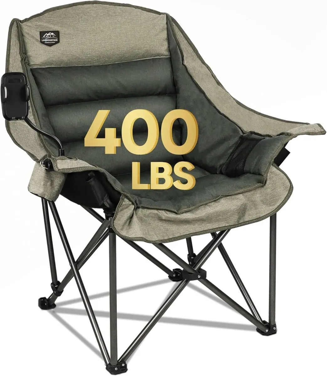 Oversized XL Folding Camping Chair Heavy-Duty - Image 1