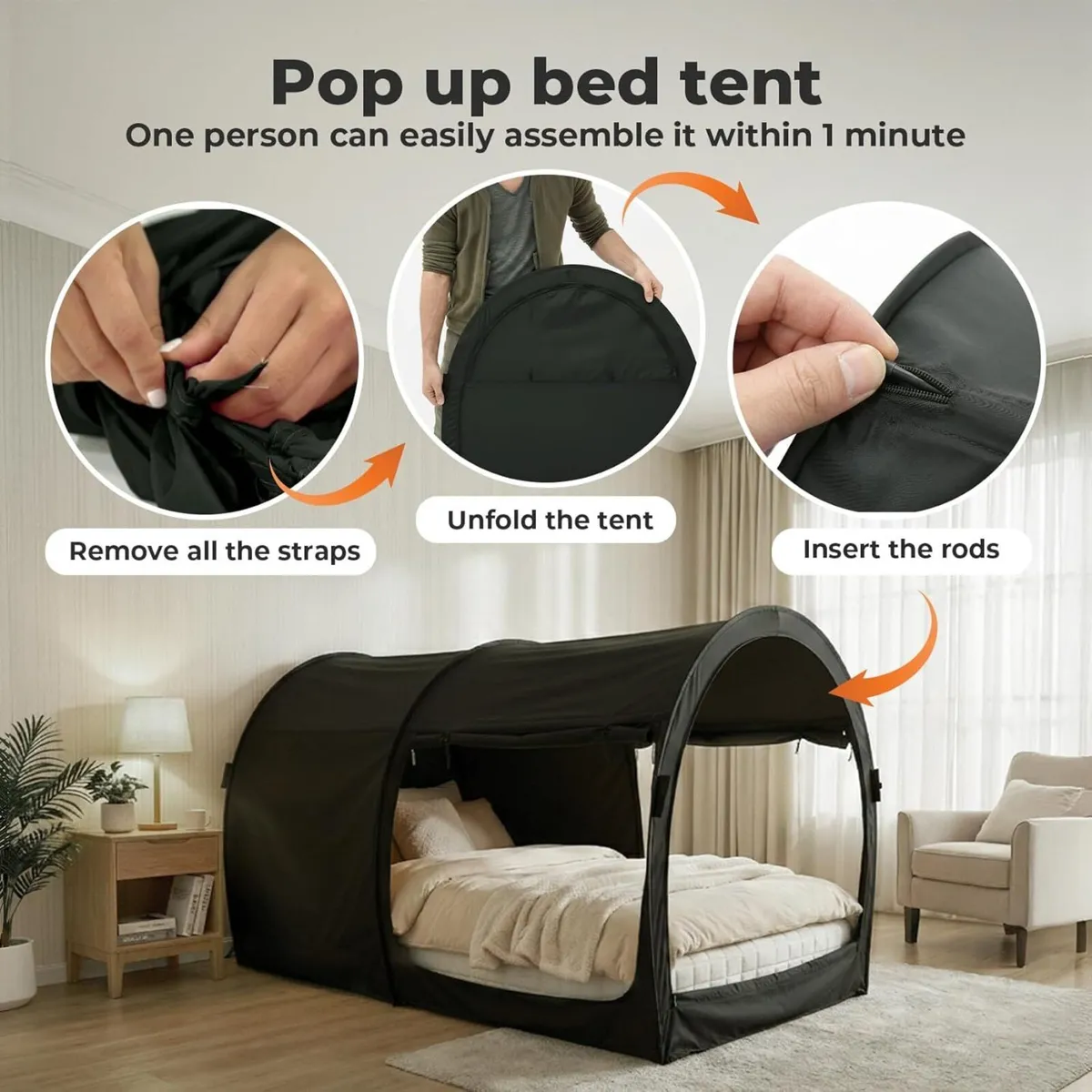 Dream Tents Bed Canopy Shelter Cabin Indoor - Image 4