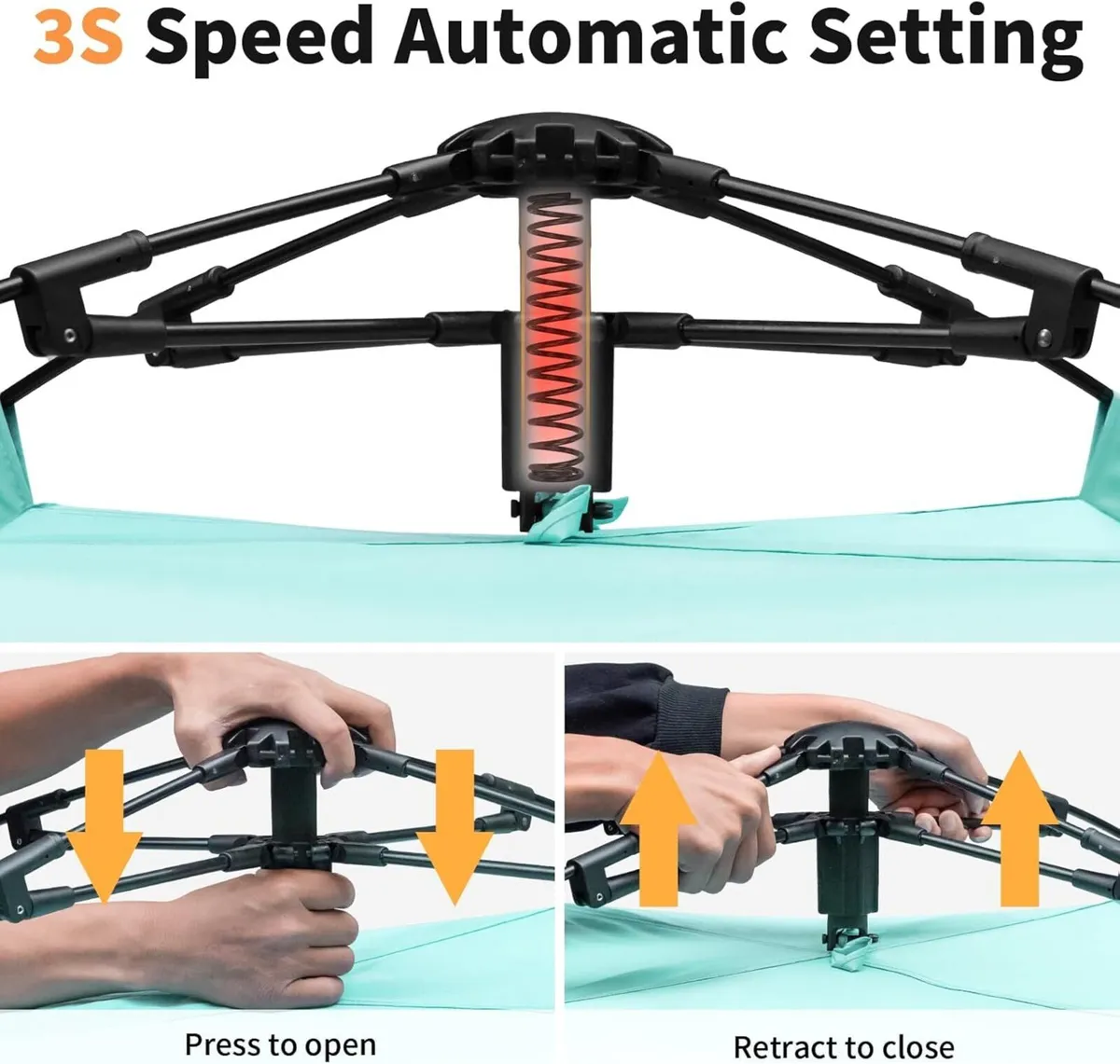 3-4 Person Instant Pop Up Automatic Beach Tent - Image 2