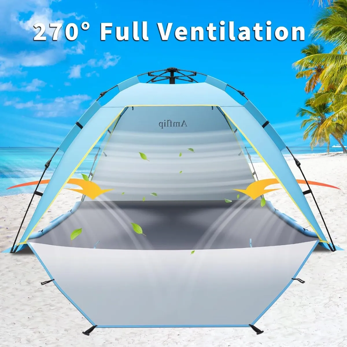 3-4 Person Instant Pop Up Automatic Beach Tent - Image 4
