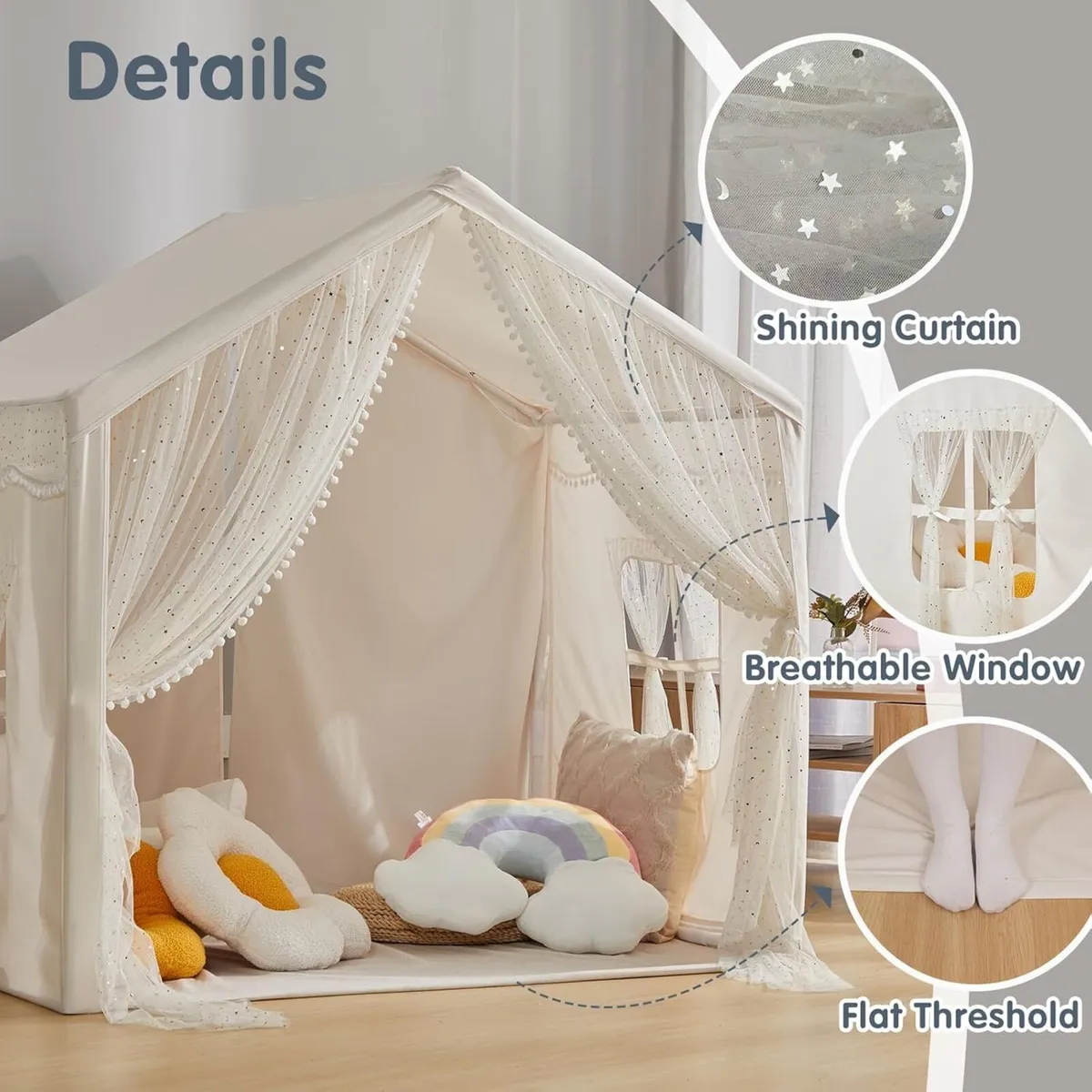 Kids Play Tent for Toddlers Age 3-12 Indoor - Image 4