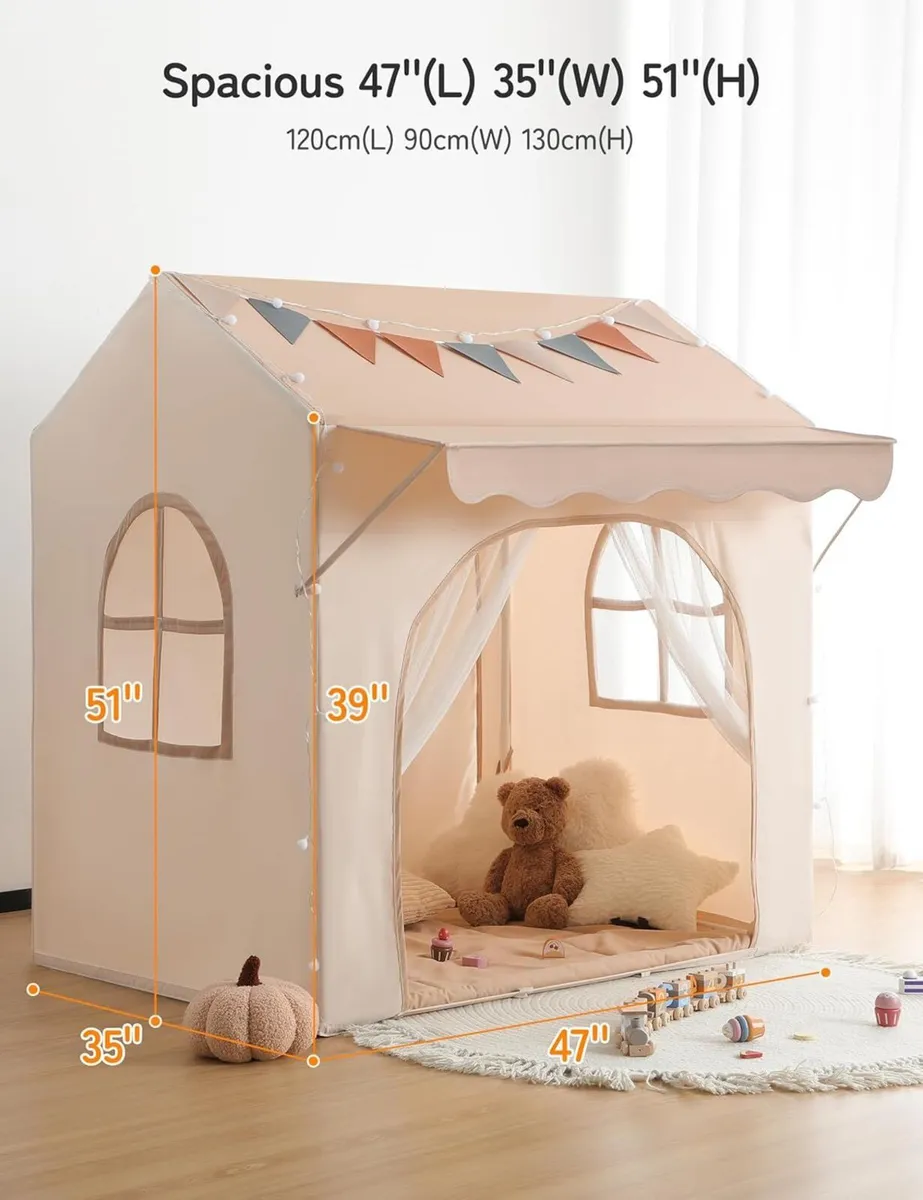 2-in-1 Kids Play House Tent for Girls Boys – - Image 2