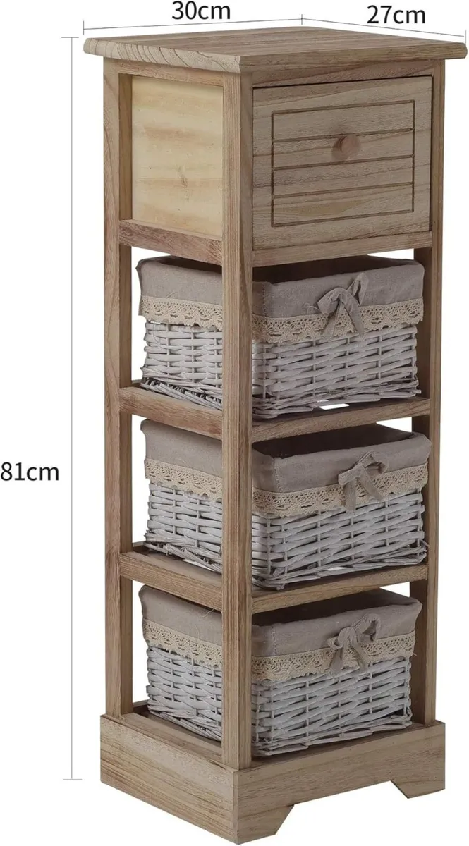 Chest of Drawers Cabinet Bathroom 1 Drawer 3 - Image 3