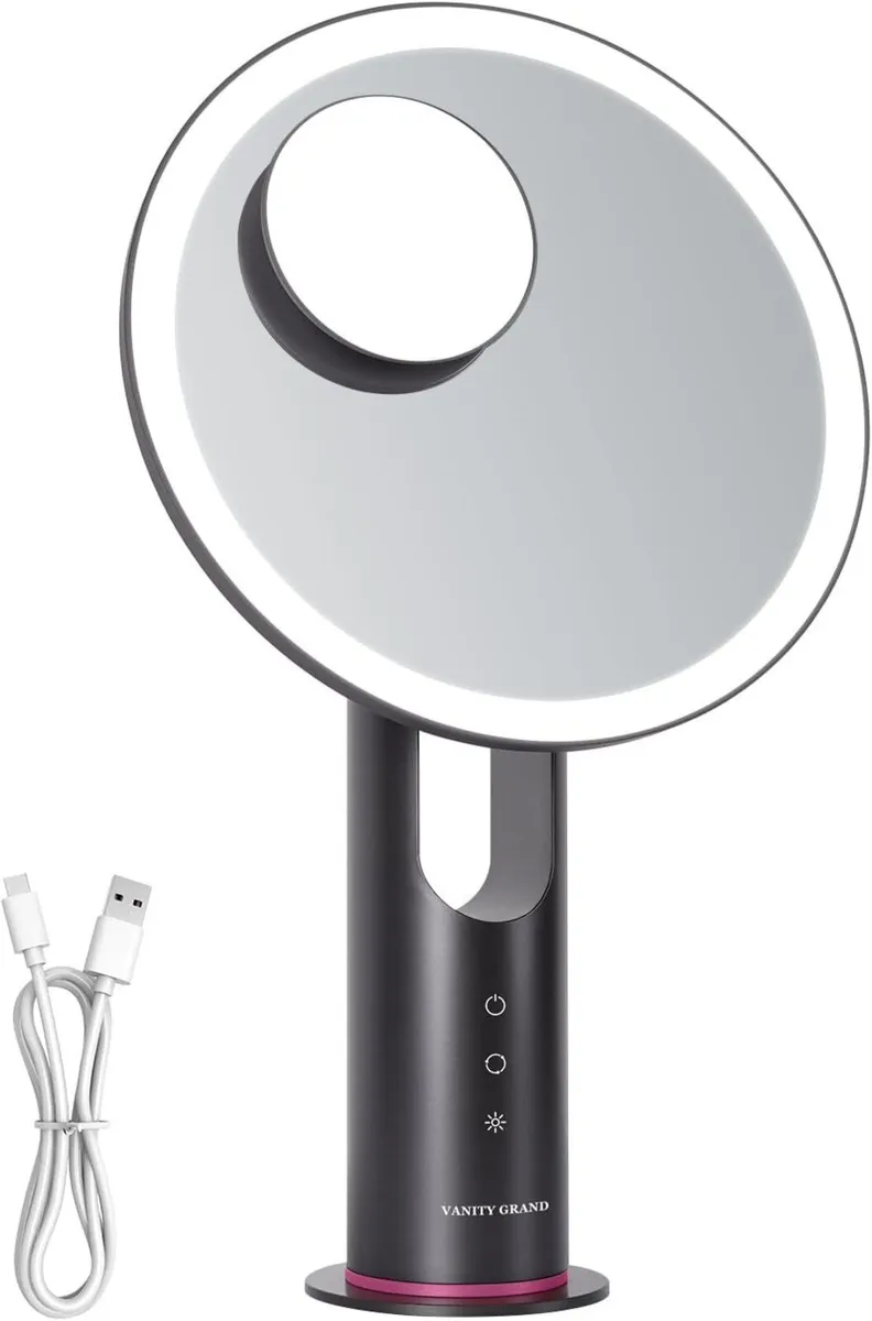 LED Makeup Mirror 3 Colour Lighting with 5X - Image 1