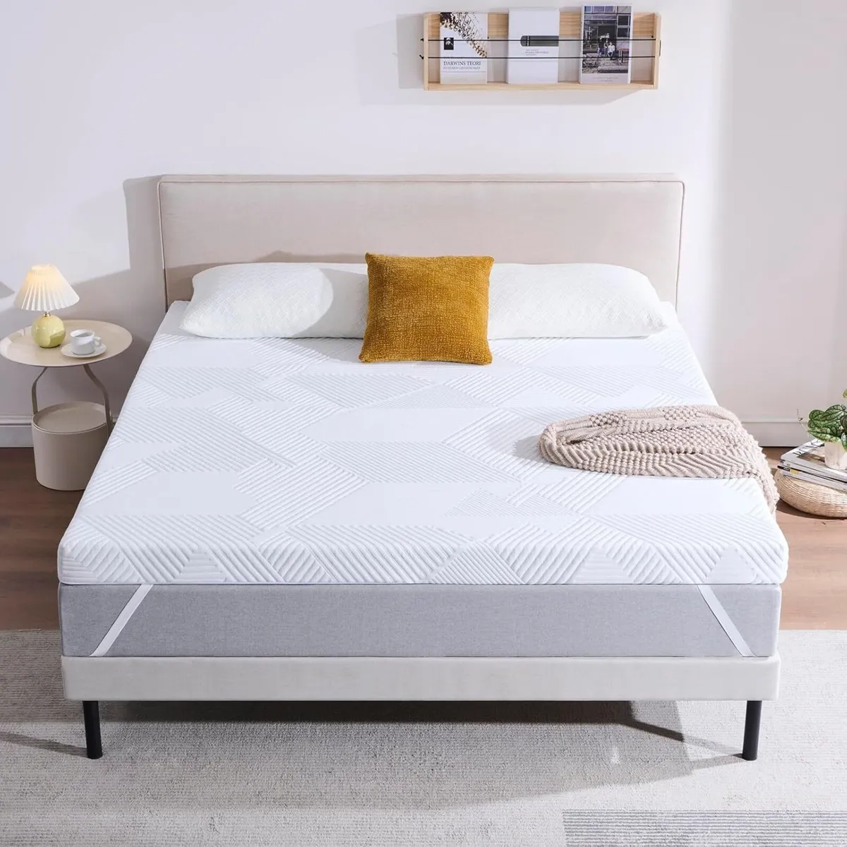7CM Double Memory Foam Mattress Topper Gel Pad - Image 2