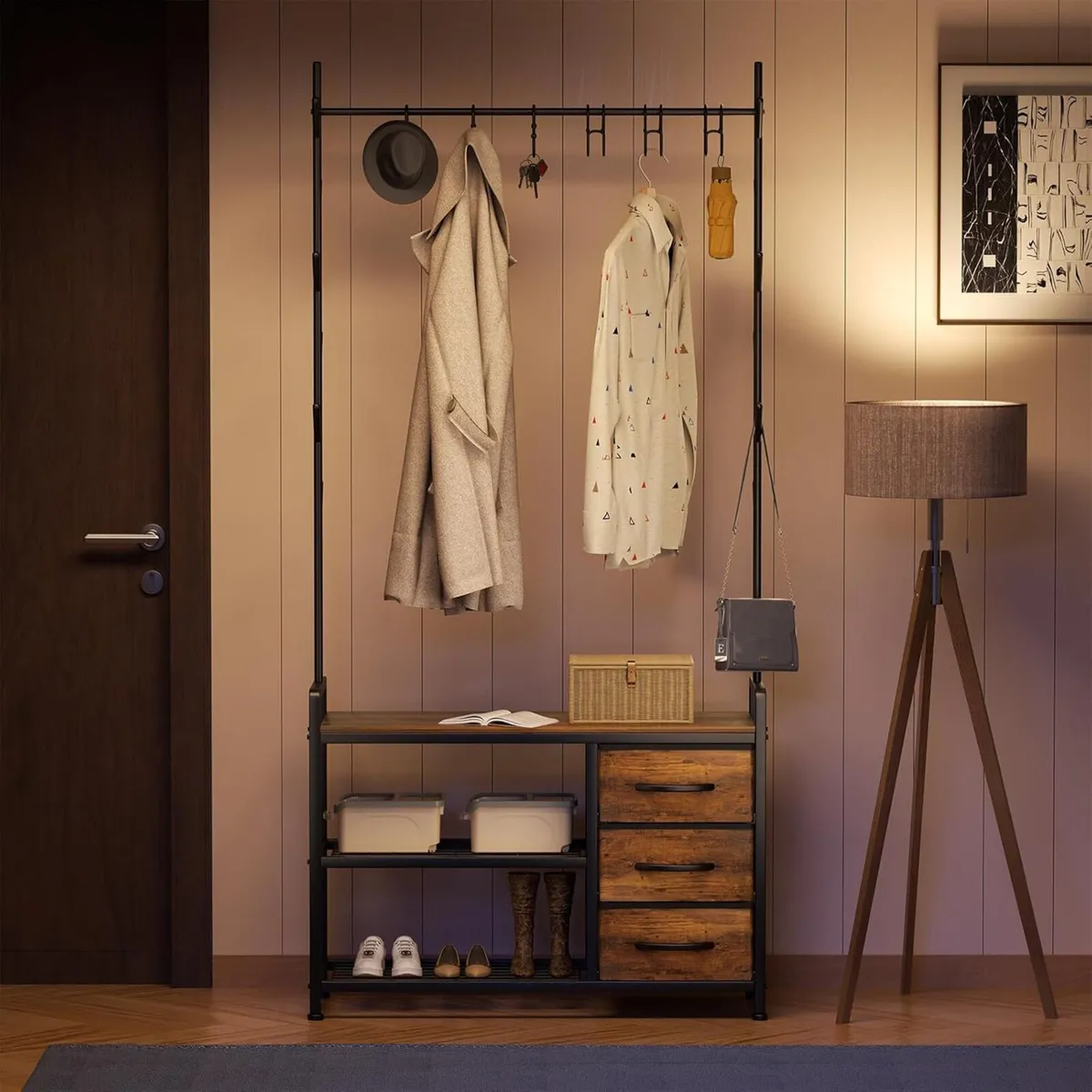 Hallway Coat Stand Industrial Rack free standing - Image 2