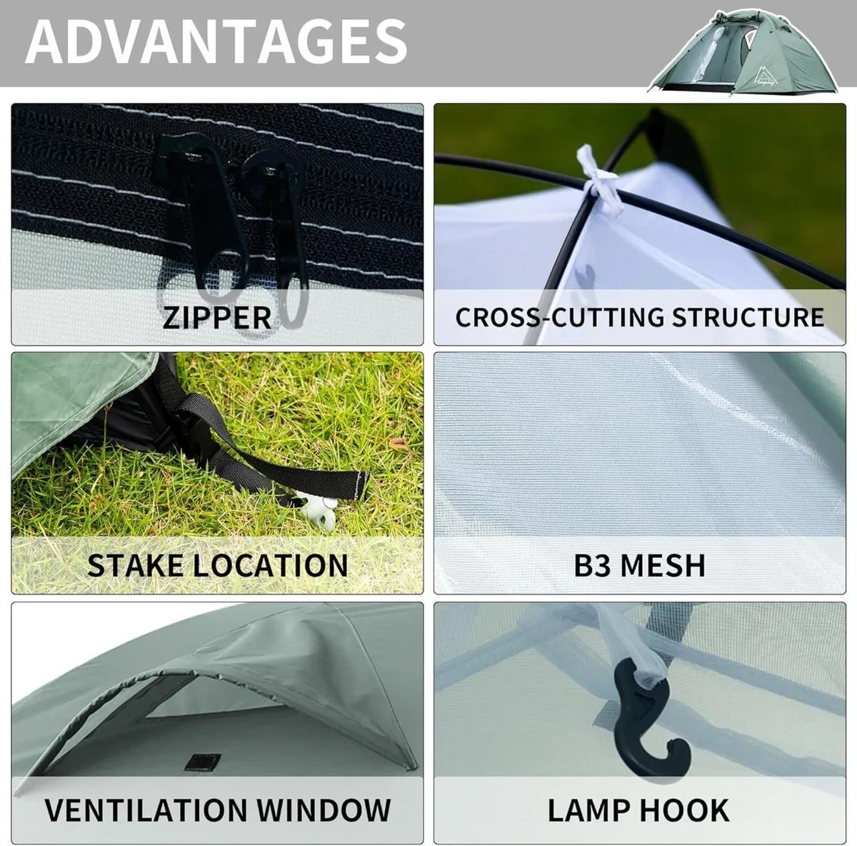 TENPLAY 2 Person Camping Tent Lightweight 2.5KG - Image 4